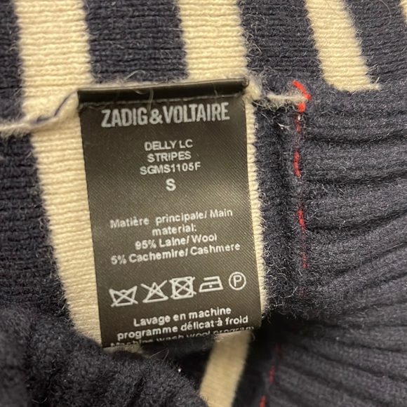 Zadig & Voltaire Cashmere and Wool Sweater with Cold Shoulder - Picture 4 of 4
